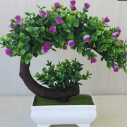 Artificial Bonsai with Floral Accents
