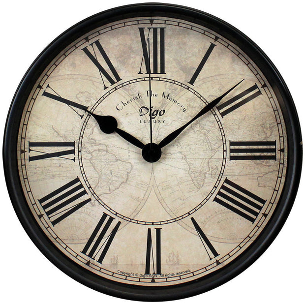 Home Clocks Living Room Metal Creative Wall Clock Retro Iron Clock