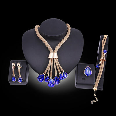 Four-Piece Gold-Plated Jewelry Ensemble